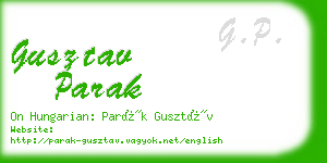 gusztav parak business card